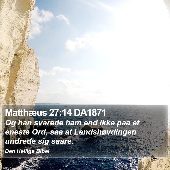 Matthæus 27:14 DA1871 Bible Study