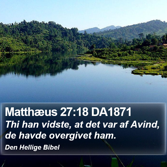 Matthæus 27:18 DA1871 Bible Study