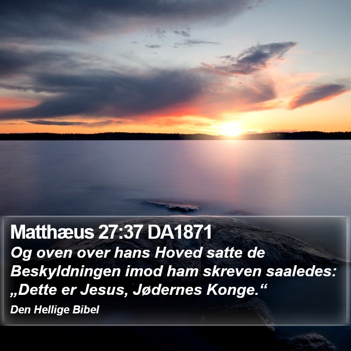 Matthæus 27:37 DA1871 Bible Study