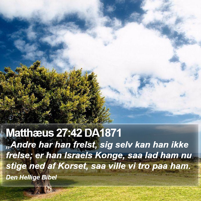 Matthæus 27:42 DA1871 Bible Study