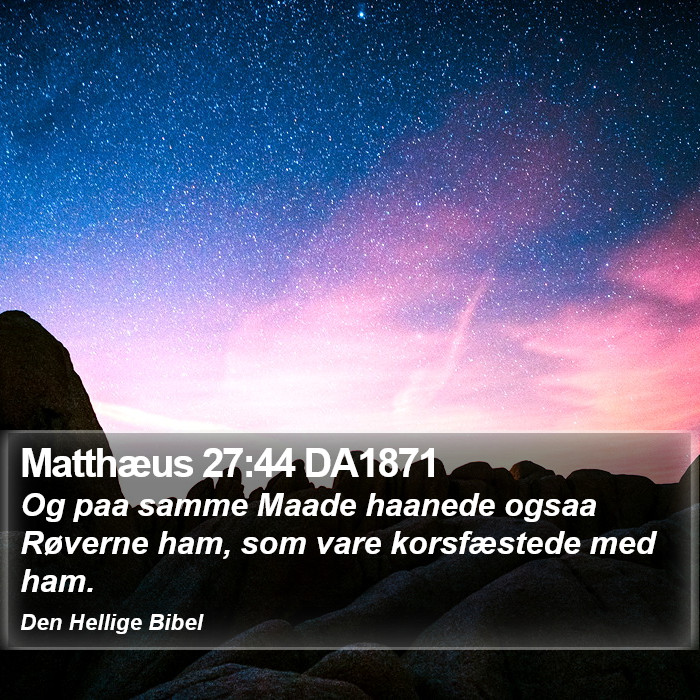 Matthæus 27:44 DA1871 Bible Study