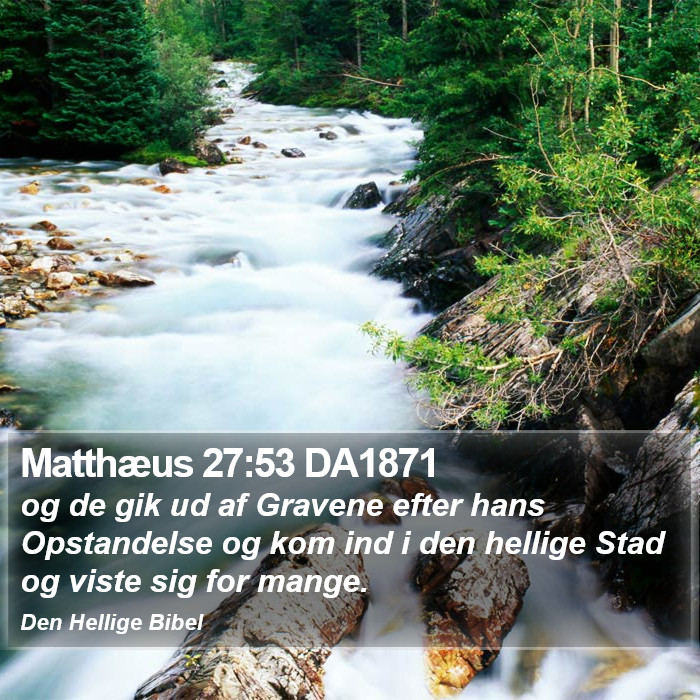 Matthæus 27:53 DA1871 Bible Study