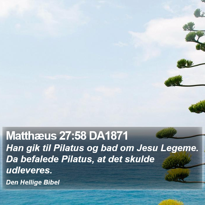 Matthæus 27:58 DA1871 Bible Study