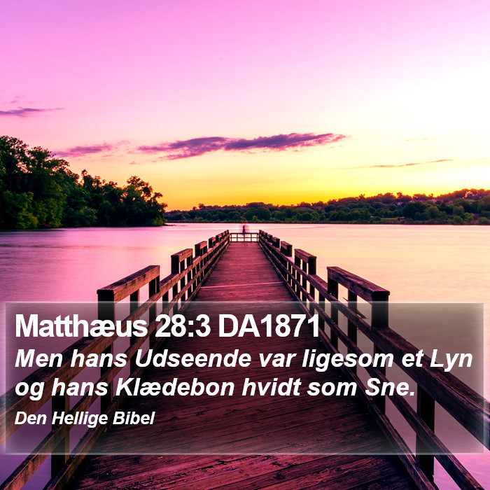 Matthæus 28:3 DA1871 Bible Study