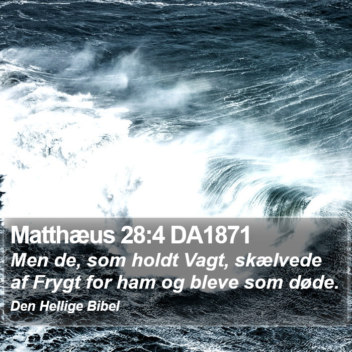 Matthæus 28:4 DA1871 Bible Study