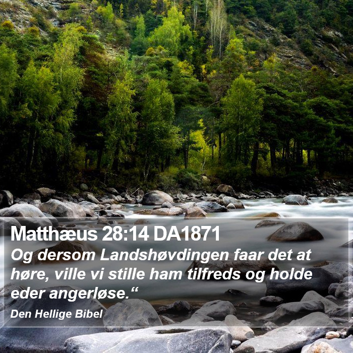 Matthæus 28:14 DA1871 Bible Study