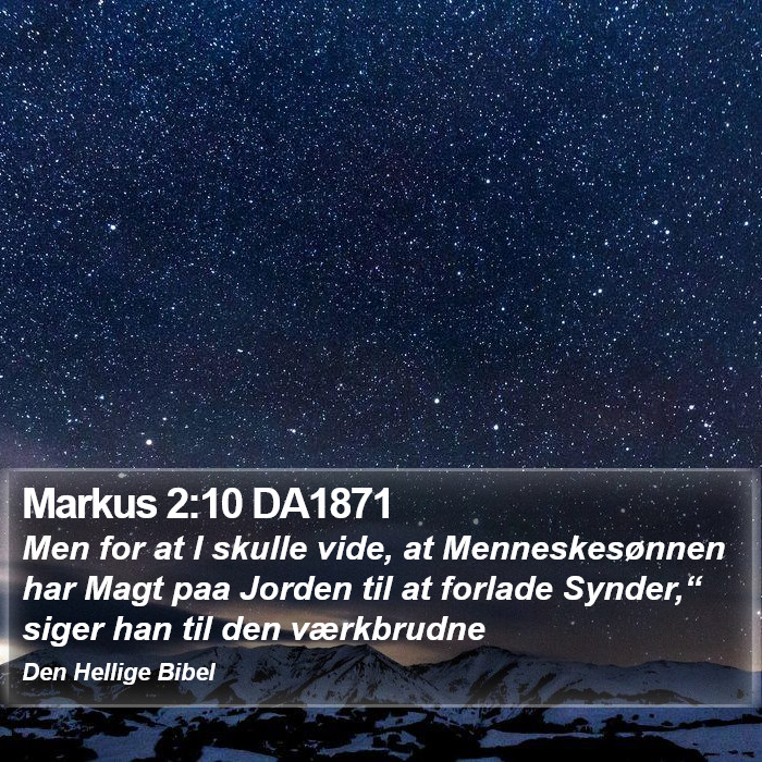 Markus 2:10 DA1871 Bible Study