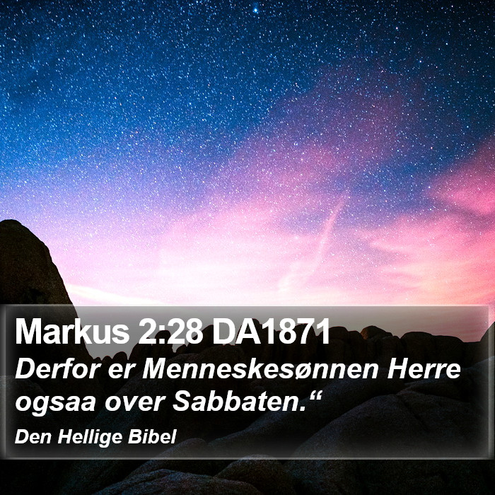 Markus 2:28 DA1871 Bible Study