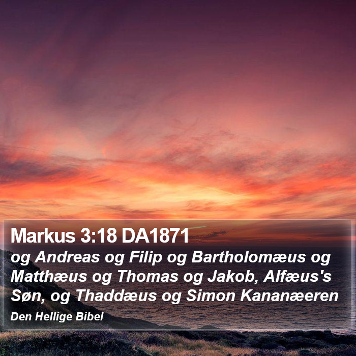 Markus 3:18 DA1871 Bible Study