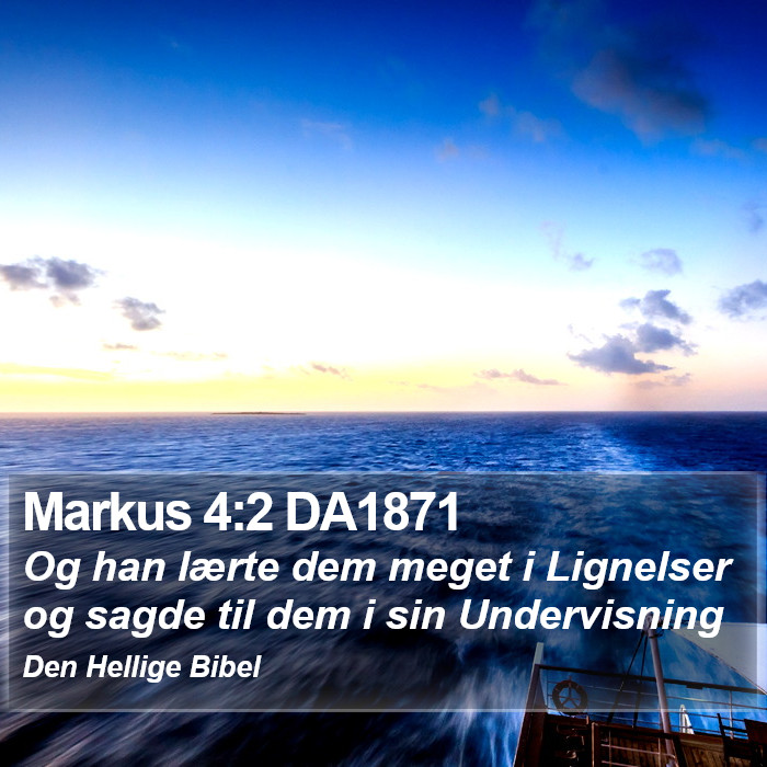 Markus 4:2 DA1871 Bible Study