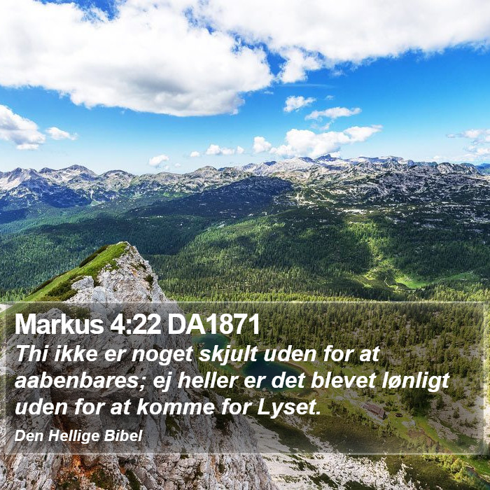 Markus 4:22 DA1871 Bible Study