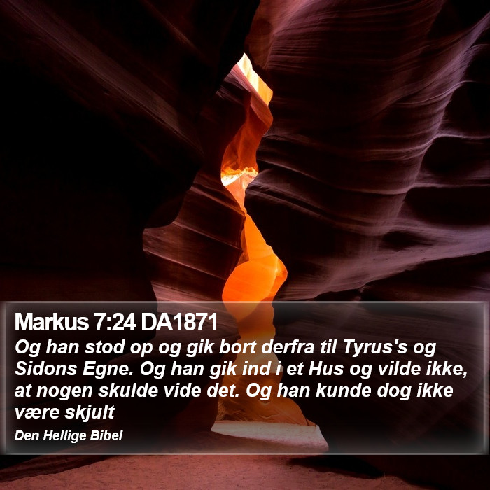 Markus 7:24 DA1871 Bible Study