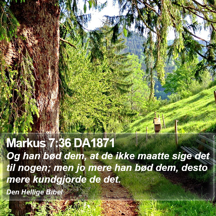 Markus 7:36 DA1871 Bible Study