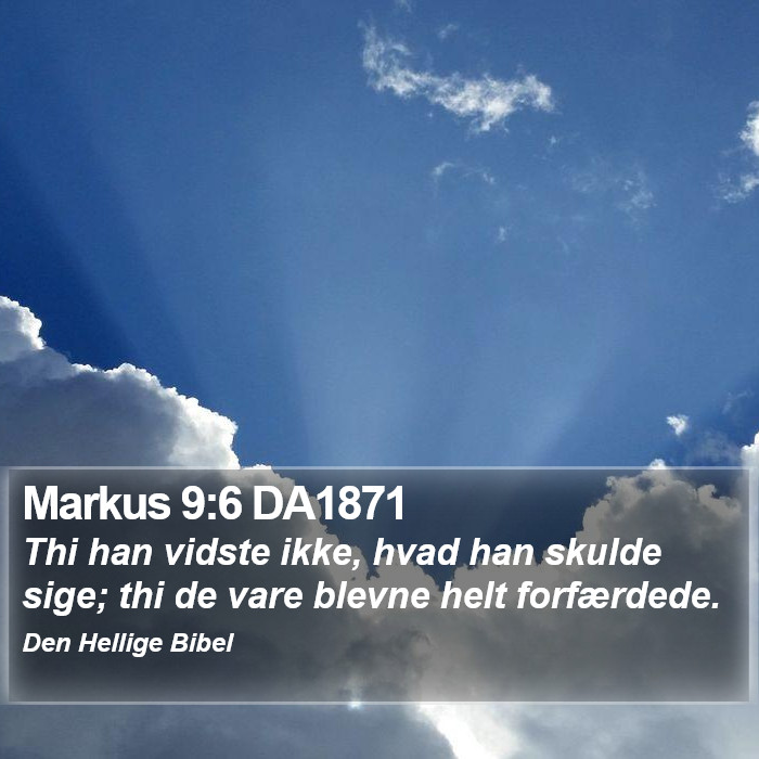 Markus 9:6 DA1871 Bible Study