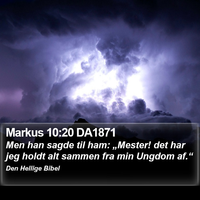 Markus 10:20 DA1871 Bible Study