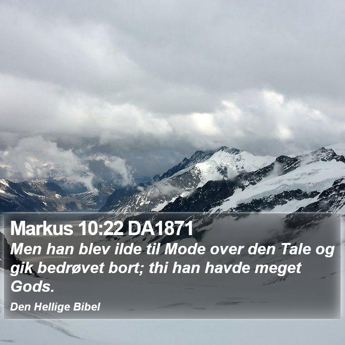 Markus 10:22 DA1871 Bible Study