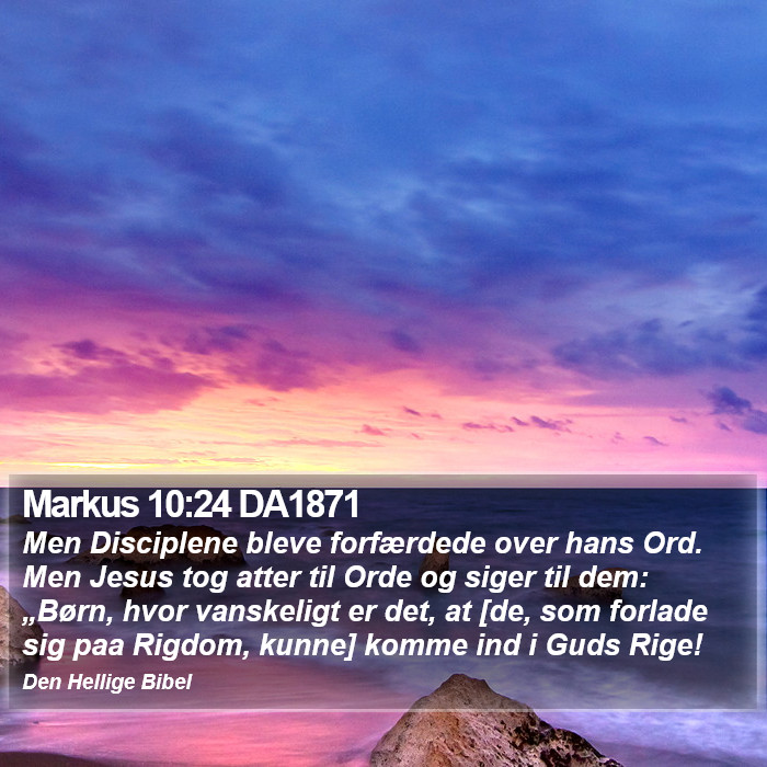 Markus 10:24 DA1871 Bible Study