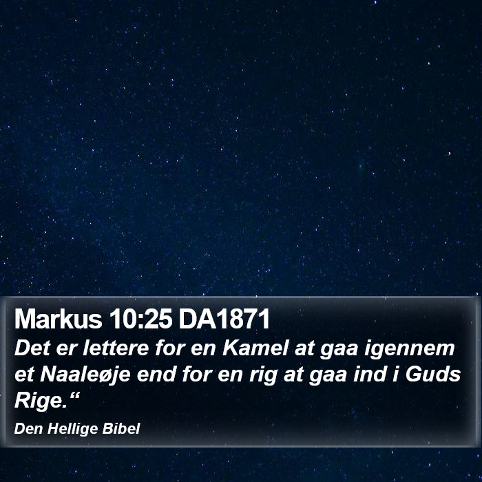 Markus 10:25 DA1871 Bible Study