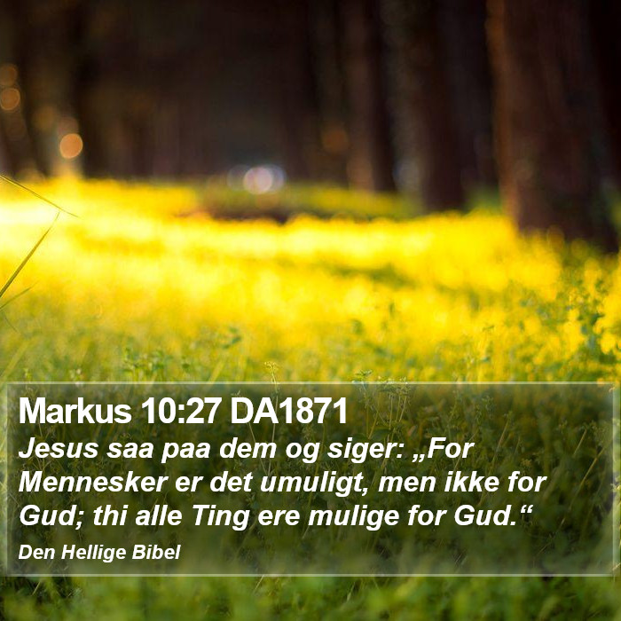 Markus 10:27 DA1871 Bible Study