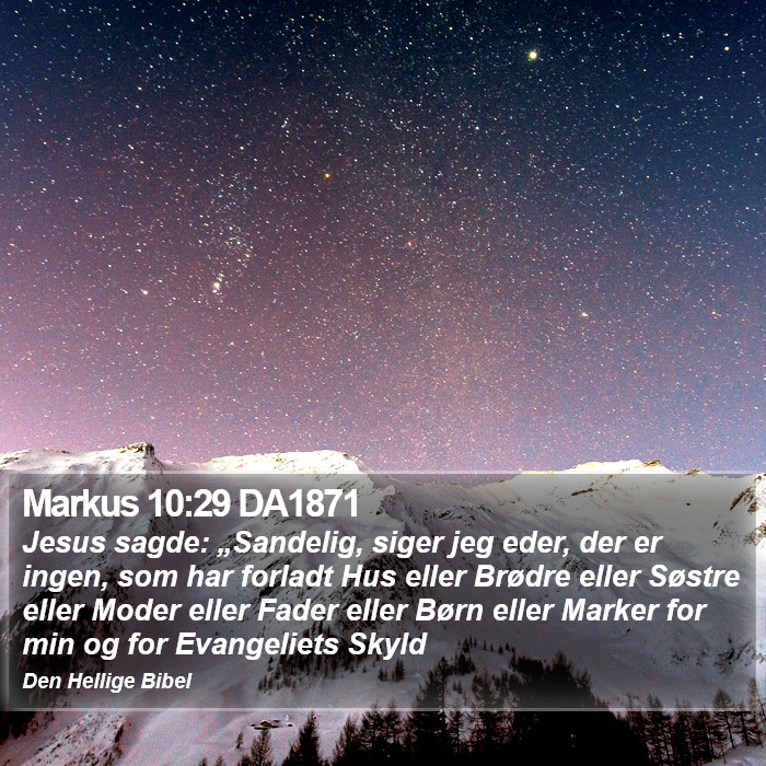 Markus 10:29 DA1871 Bible Study