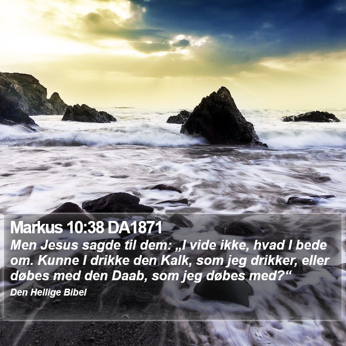 Markus 10:38 DA1871 Bible Study