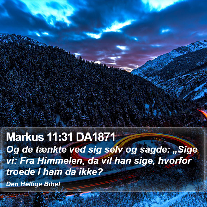 Markus 11:31 DA1871 Bible Study