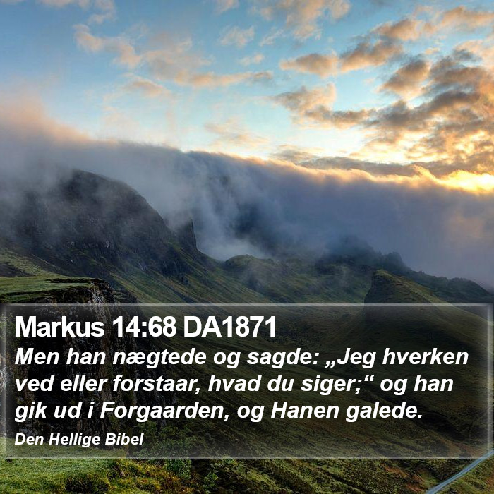 Markus 14:68 DA1871 Bible Study