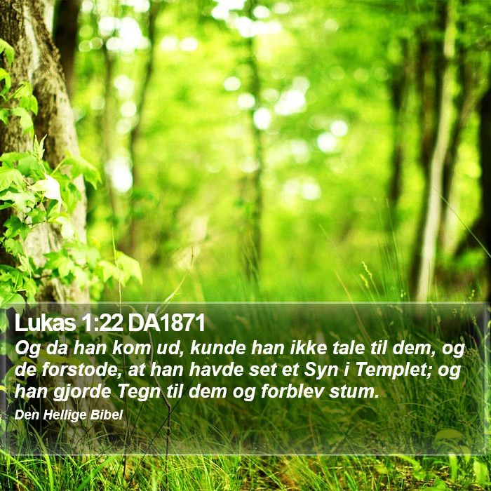 Lukas 1:22 DA1871 Bible Study