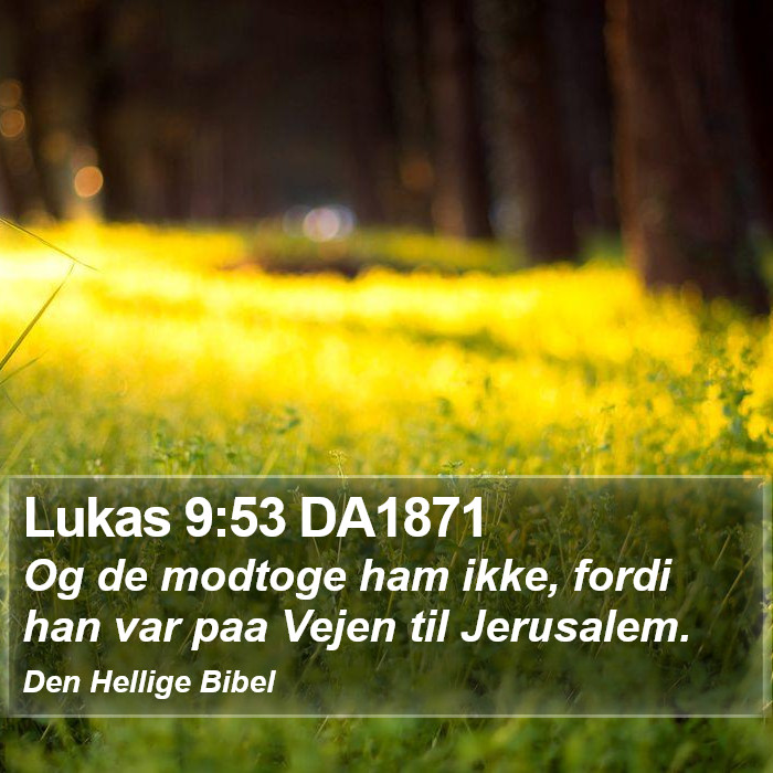 Lukas 9:53 DA1871 Bible Study