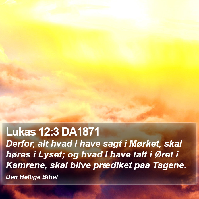 Lukas 12:3 DA1871 Bible Study