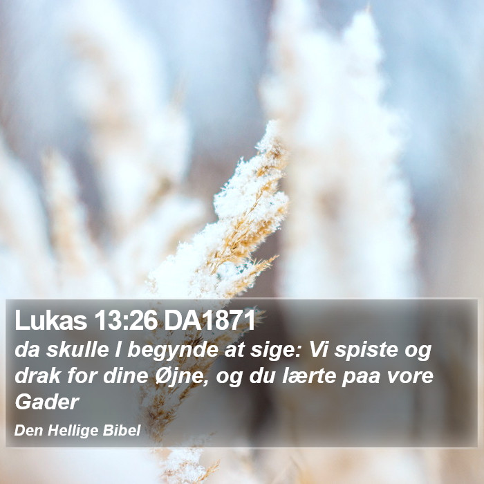 Lukas 13:26 DA1871 Bible Study