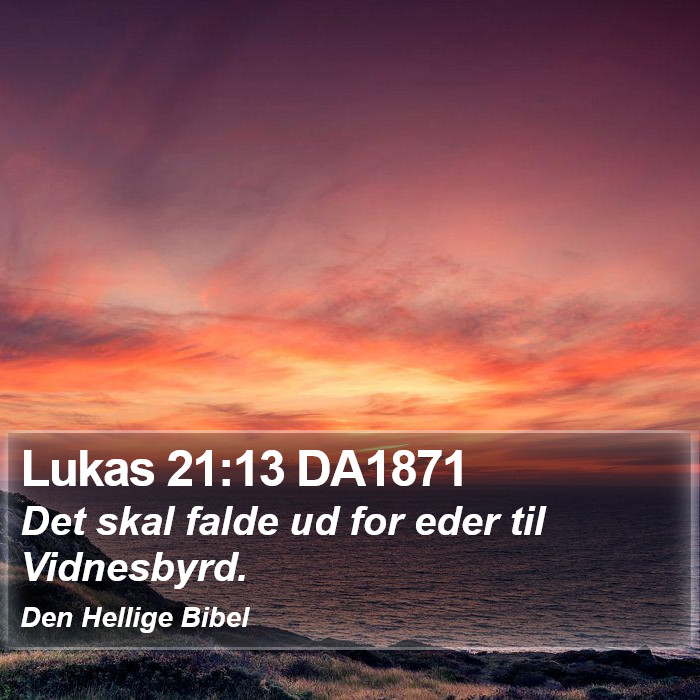 Lukas 21:13 DA1871 Bible Study