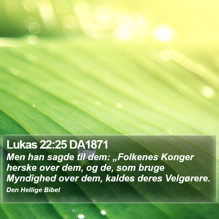 Lukas 22:25 DA1871 Bible Study