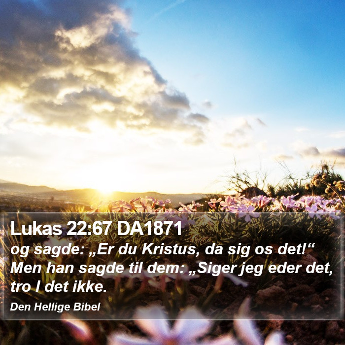 Lukas 22:67 DA1871 Bible Study