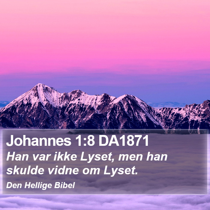 Johannes 1:8 DA1871 Bible Study