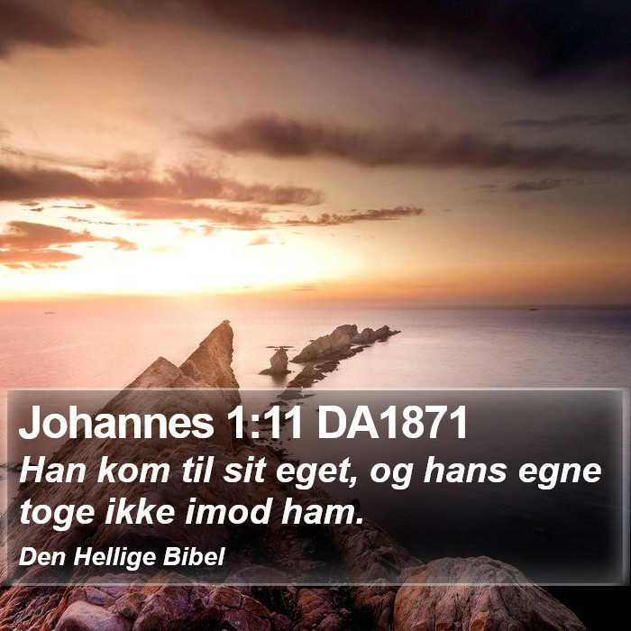 Johannes 1:11 DA1871 Bible Study