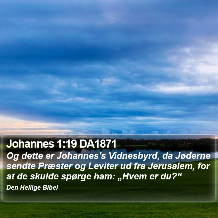 Johannes 1:19 DA1871 Bible Study