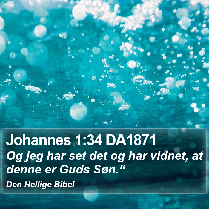 Johannes 1:34 DA1871 Bible Study