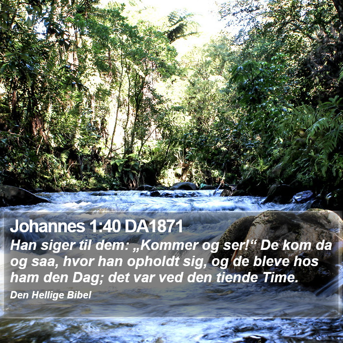 Johannes 1:40 DA1871 Bible Study