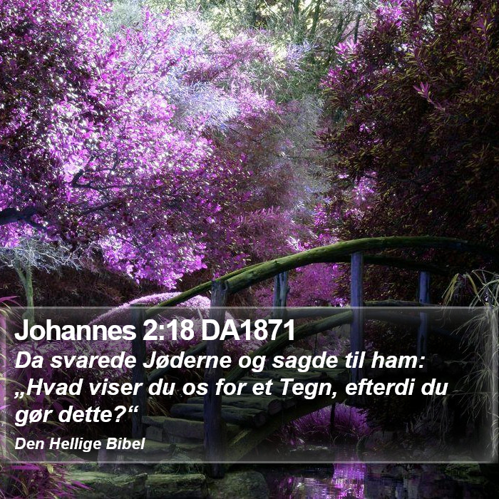 Johannes 2:18 DA1871 Bible Study