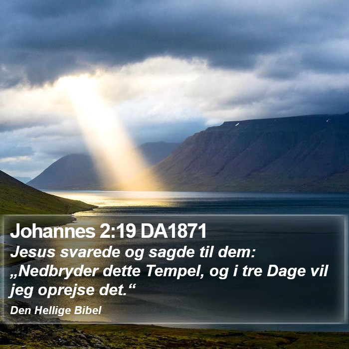 Johannes 2:19 DA1871 Bible Study