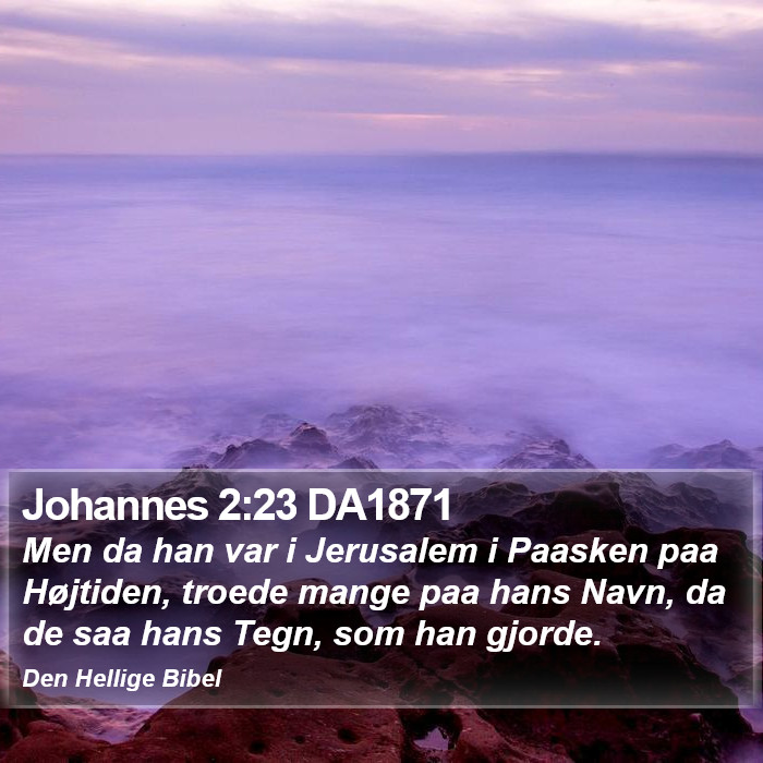 Johannes 2:23 DA1871 Bible Study