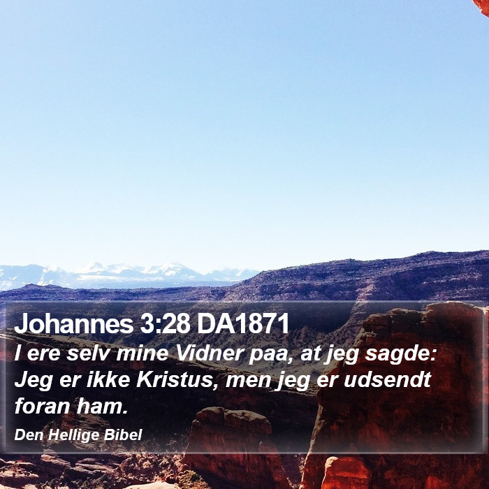 Johannes 3:28 DA1871 Bible Study