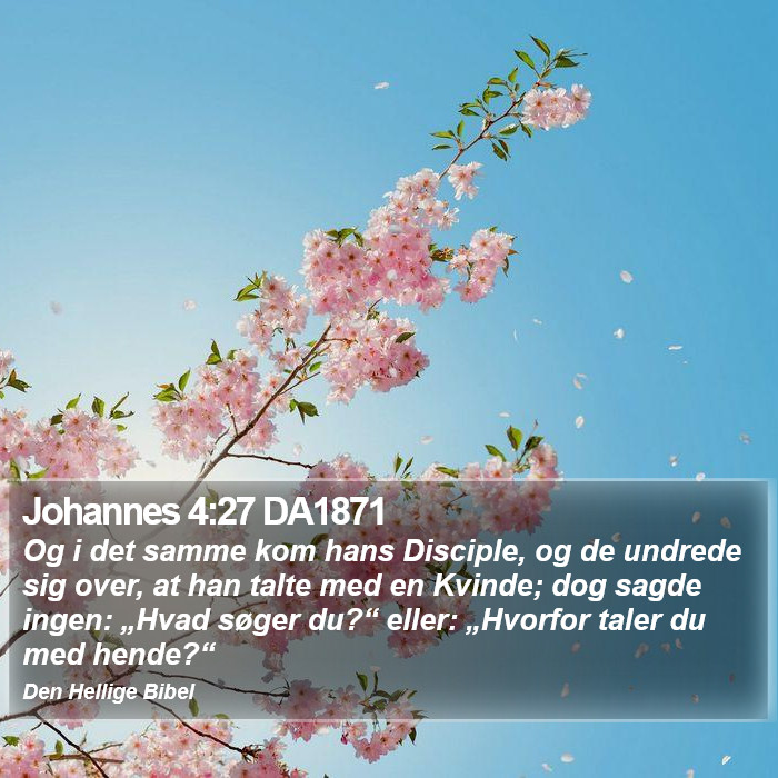 Johannes 4:27 DA1871 Bible Study