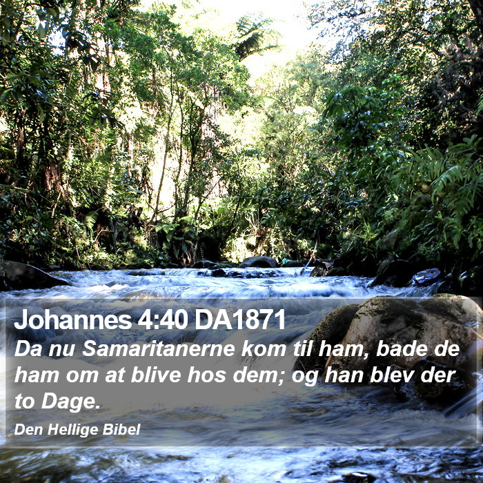 Johannes 4:40 DA1871 Bible Study