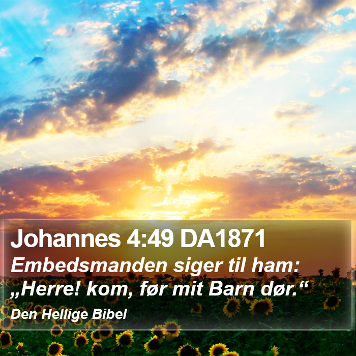 Johannes 4:49 DA1871 Bible Study