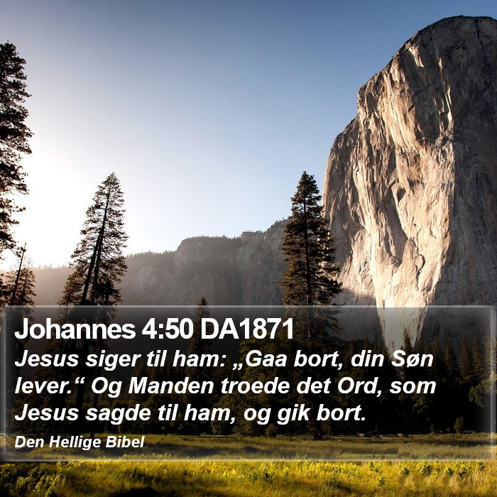 Johannes 4:50 DA1871 Bible Study