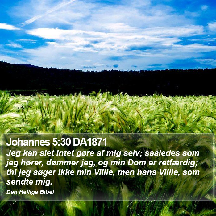 Johannes 5:30 DA1871 Bible Study