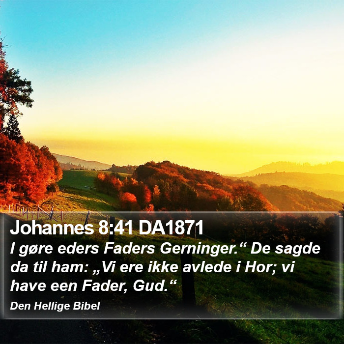 Johannes 8:41 DA1871 Bible Study