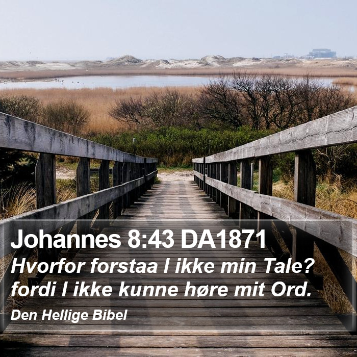 Johannes 8:43 DA1871 Bible Study